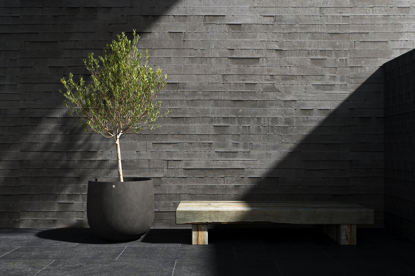 Kukkaruukku Mondo 84cm ruskea kivi